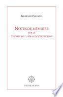 Notes de mémoire sur le Chemin de la Grande Perfection