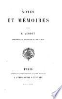 Notes et mémoires