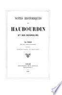 Notes historiques sur Haubourdin et ses seigneurs