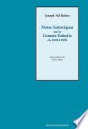 Notes historiques sur la Grande Kabylie de 1830 à 1838