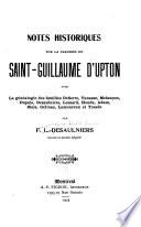 Notes historiques sur la paroisse de Saint-Guillaume