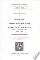 Notes journalières de Fujiwara no Michinaga, ministre à la cour de Hei.an (995-1018)