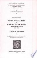 Notes journalières de Fujiwara no Michinaga, ministre à la cour de Hei.an (995-1018)