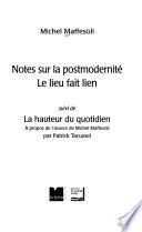 Notes sur la postmodernité