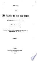 Notes sur les jardins du sud de l'Italie