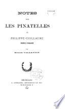 Notes sur les pinatelles de Philippe-Guillaume, prince d'Orange