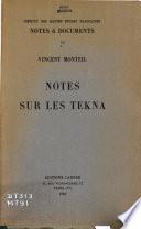Notes sur les Tekna