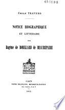 Notice biographique et littéraire sur Eugène de Robillard de Beaurepaire