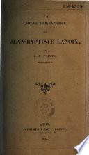 Notice biographique sur Jean-Baptiste Lanoix