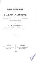 Notice biographique sur l'abbé Cambier