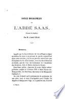 Notice biographique sur l'abbé Saas