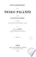 Notice biographique sur Nicolo Paganini