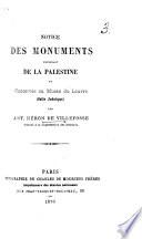 Notice des Monuments provenant de la Palestine et conservés au Musée du Louvre, Salle Judaïque. [With a plate.]