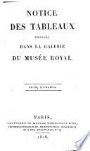 Notice des tableaux exposés dans la galerie du musée royal