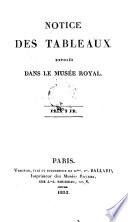 Notice des tableaux exposes dans le Musee Royale