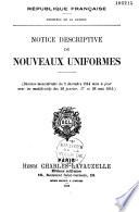 Notice descriptive de nouveaux uniformes