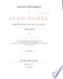 Notice historique sur Jean Burel, chroniqueur du Puy-en-Velay, 1540-1603