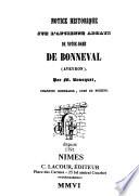Notice historique sur l'ancienne Abbaye de Notre-Dame de Bonneval