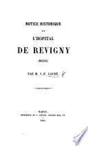 Notice historique sur l'Hôpital de Revigny (Meuse).