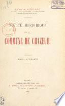 Notice historique sur la commune de Chazeuil