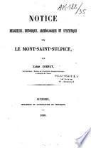 Notice religieuse, historique, archéologique et statistique sur le Mont-Saint-Sulpice