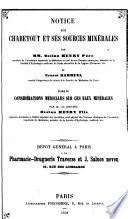 Notice sur Chabetout et ses sources minérales. ... Suivie de considérations médicales sur ces eaux minérales par O. Henry Fils