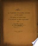 Notice sur l'application de la propulsion pneumatique par l'air comprimé à la traction sur les fortes rampes et en particulier au chemin de fer projeté entre Lausanne et Ouchy
