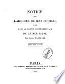 Notice sur l'archipel de Jean Potocki situé dans la partie septentrionale de la Mer Jaune