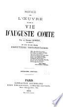 Notice sur l'œuvre et sur la vie d'Auguste Comte