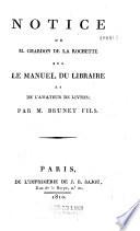 Notice sur la manuel du libraire de Brunet