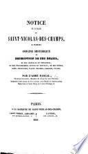 Notice sur la paroisse de Saint-Nicolas-des-Champs, à Paris