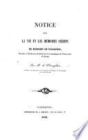 Notice sur la vie et les mémoires inédits de Monnier de Richardin