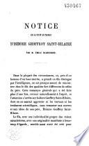 Notice sur la vie et les travaux d'Isidore Geoffroy Saint-Hilaire
