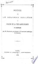 Notice sur le nouveau collége