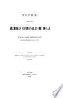 Notice sur les Archives communales de Douai