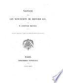 Notice sur les manuscrits de Bernard Gui
