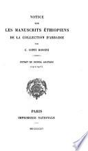 Notice sur les manuscrits éthiopiens de la collection d'Abbadie
