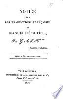 Notice sur les traductions françaises du Manuel d'Épictète