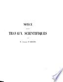 Notice sur les travaux scientifiques de M. Antoine d'Abbadie