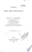 Notice sur ses travaux