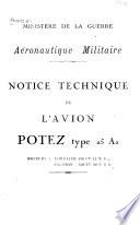 Notice technique de l'avion Potez type 25 A2, moteurs