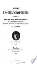 Notices bio-bibliographiques sur quelques imprimeurs