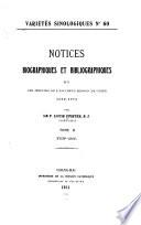 Notices biographiques et bibliographiques sur les Jésuites de l'ancienne mission de Chine. 1552-1773