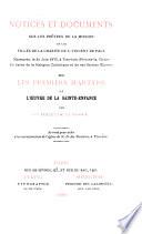 Notices et documents sur les prêtres de la mission et les filles de la charité de S. Vincent de Paul