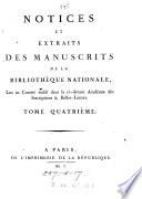 Notices et extraits de manuscrits de la Bibliothèque du roi