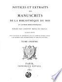 Notices et extraits des manuscrits de la Bibliothèque du Roi [...].