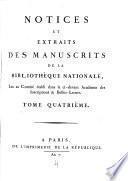 Notices et extraits des manuscrits de la bibliotheque du roi