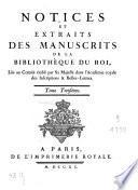 Notices et extraits des manuscrits de la Bibliothèque Nationale et autres bibliothèques