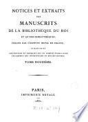 Notices et extraits des manuscrits de la Bibliothèque nationale et autres bibliothèques