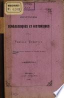 Notices généalogiques et historiques sur la famille Eynatten